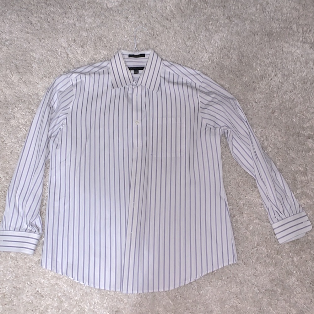 Mens Axist white/Purple Button up shirt